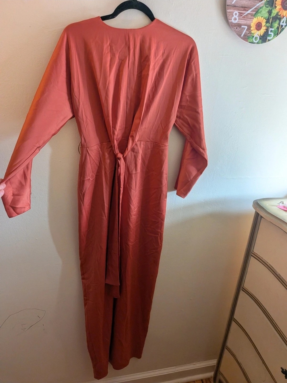 Long Sleeve Dress in Rust